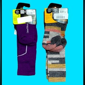 Smartwool Brand Marino Wool Women's Ski Targeted Cushion Socks (TWO PAIRS, NWT)